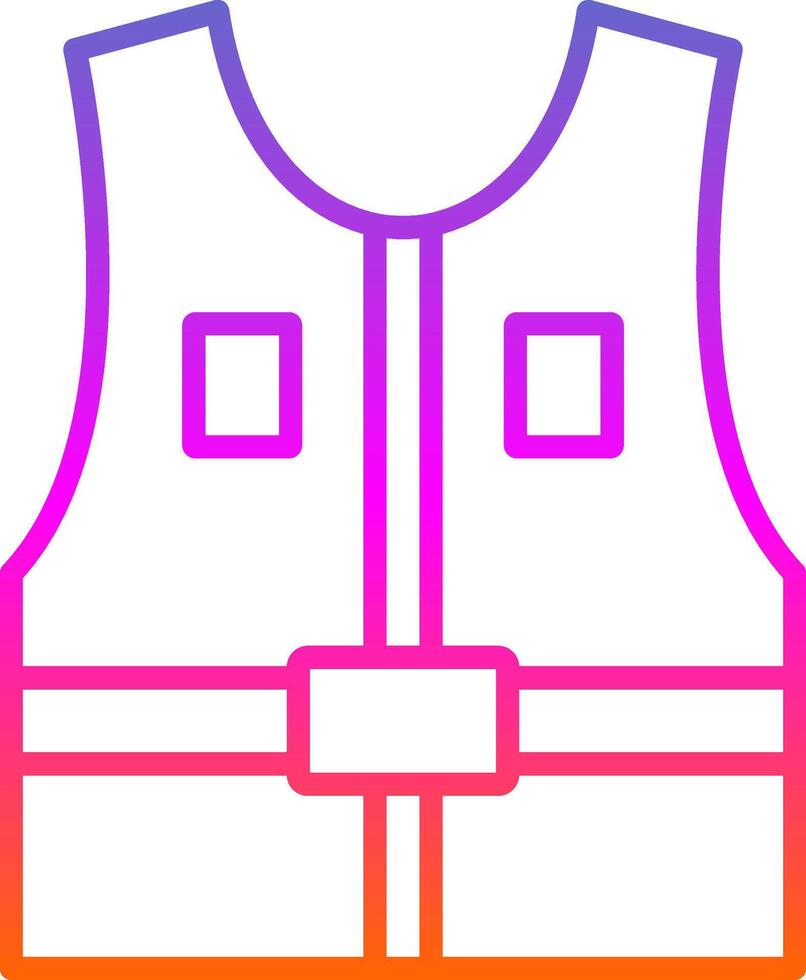Jacket Line Gradient Icon Design vector