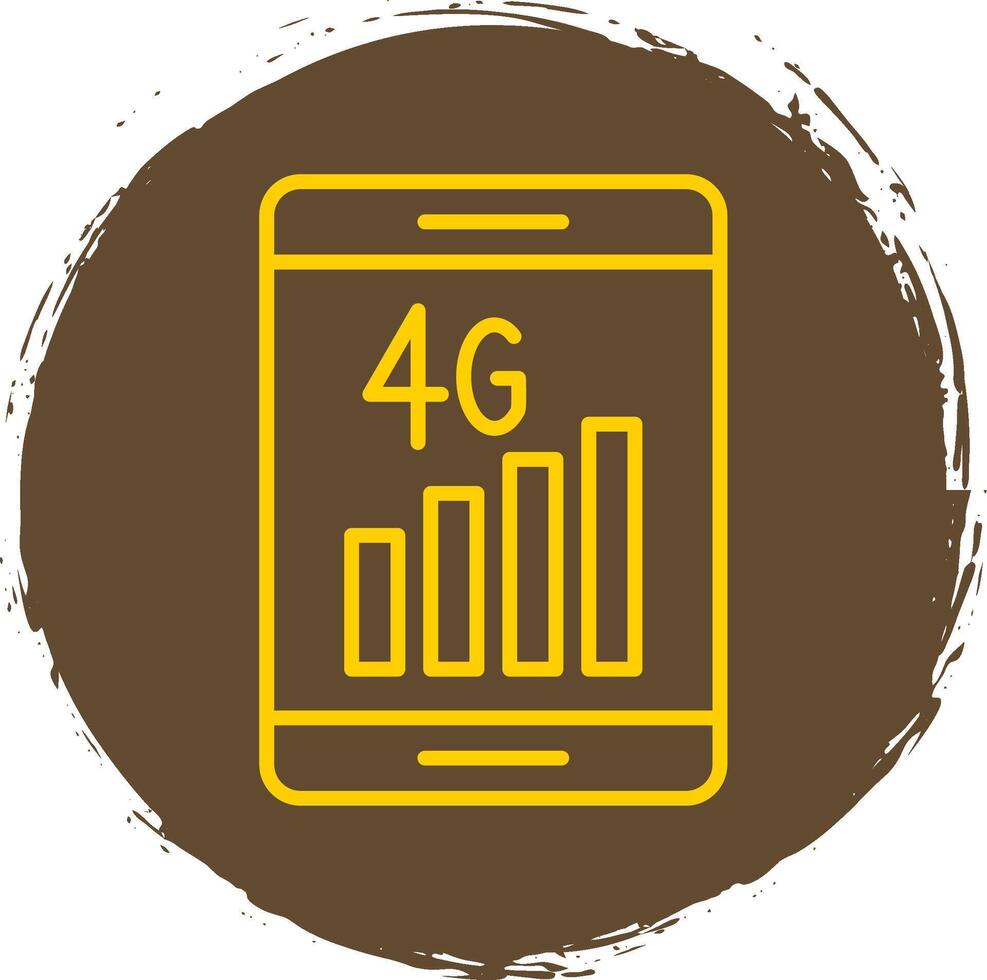 4g Line Gradient Icon Design vector