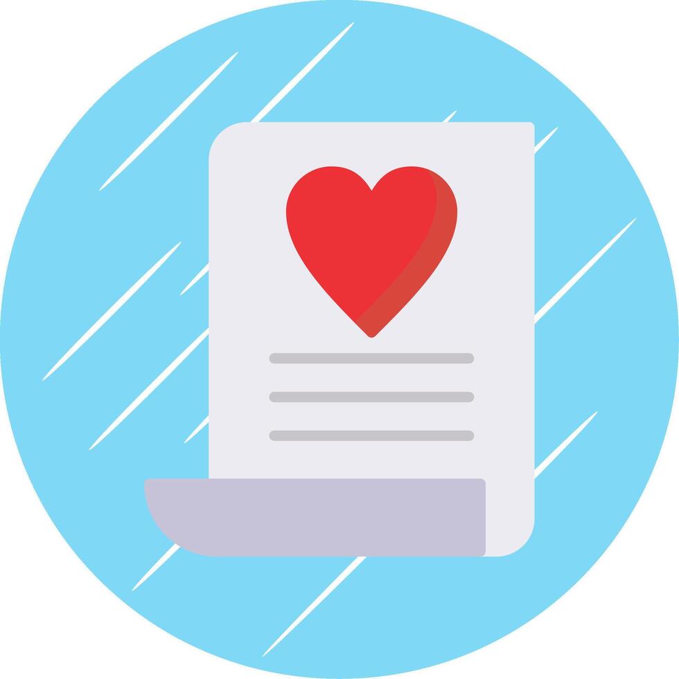 Wish List Flat Circle Icon Design vector