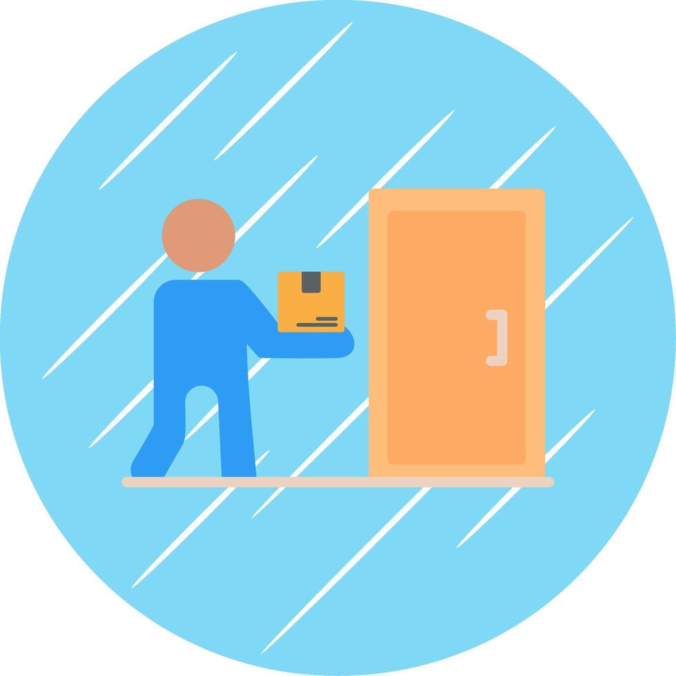 Door To Door Delivery Flat Circle Icon Design vector
