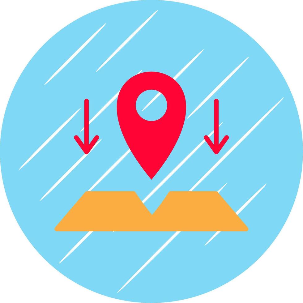Locations Flat Circle Icon Design vector