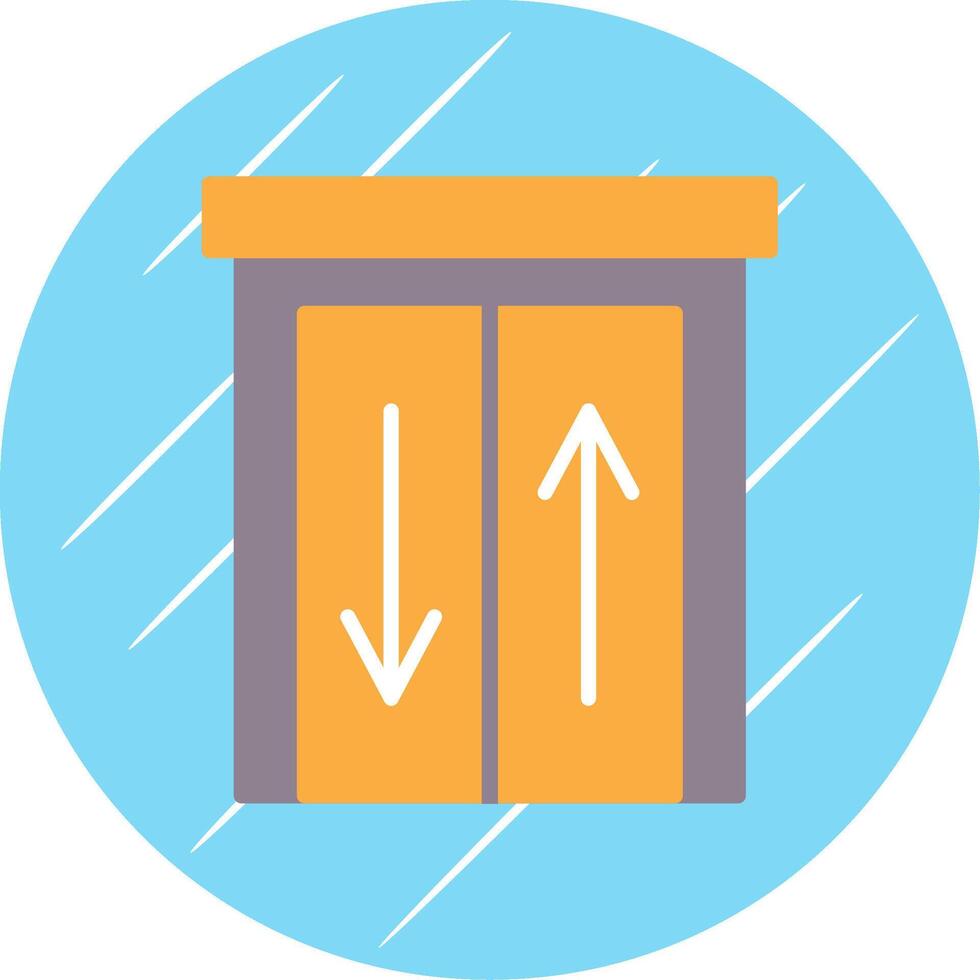 Elevator Flat Circle Icon Design vector