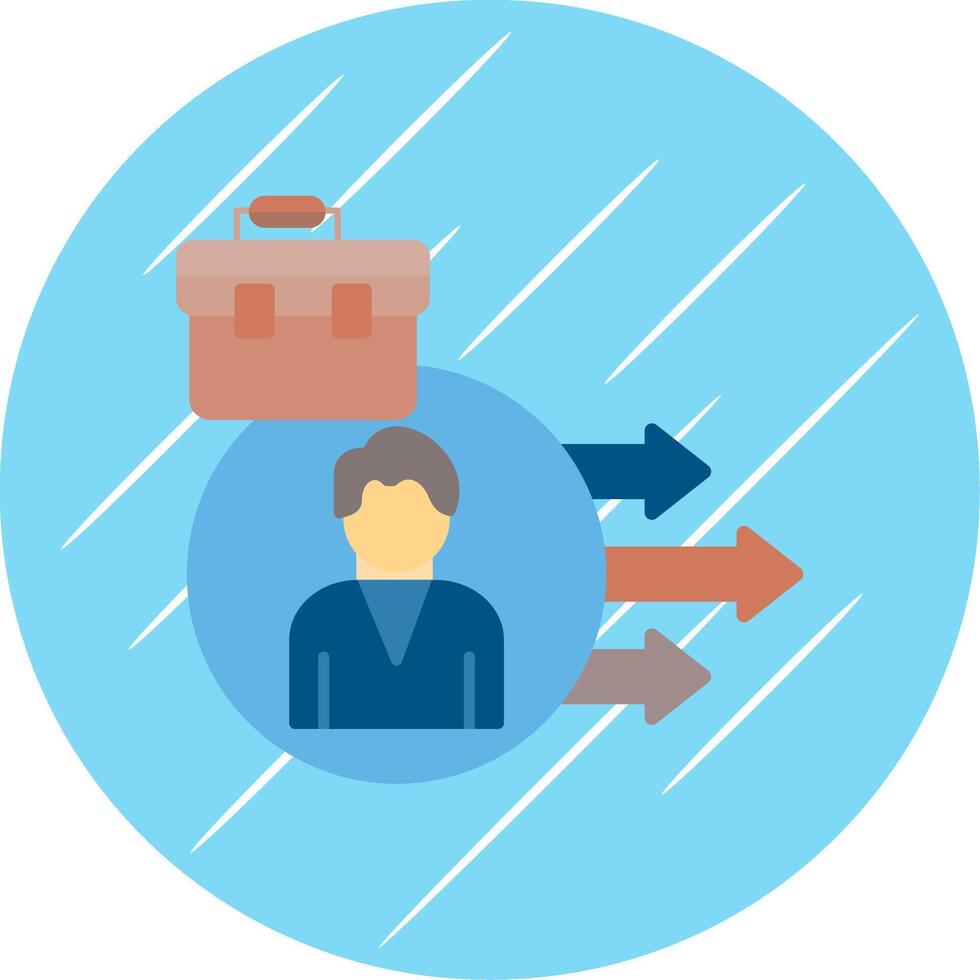 Leadership Approach Flat Circle Icon Design vector
