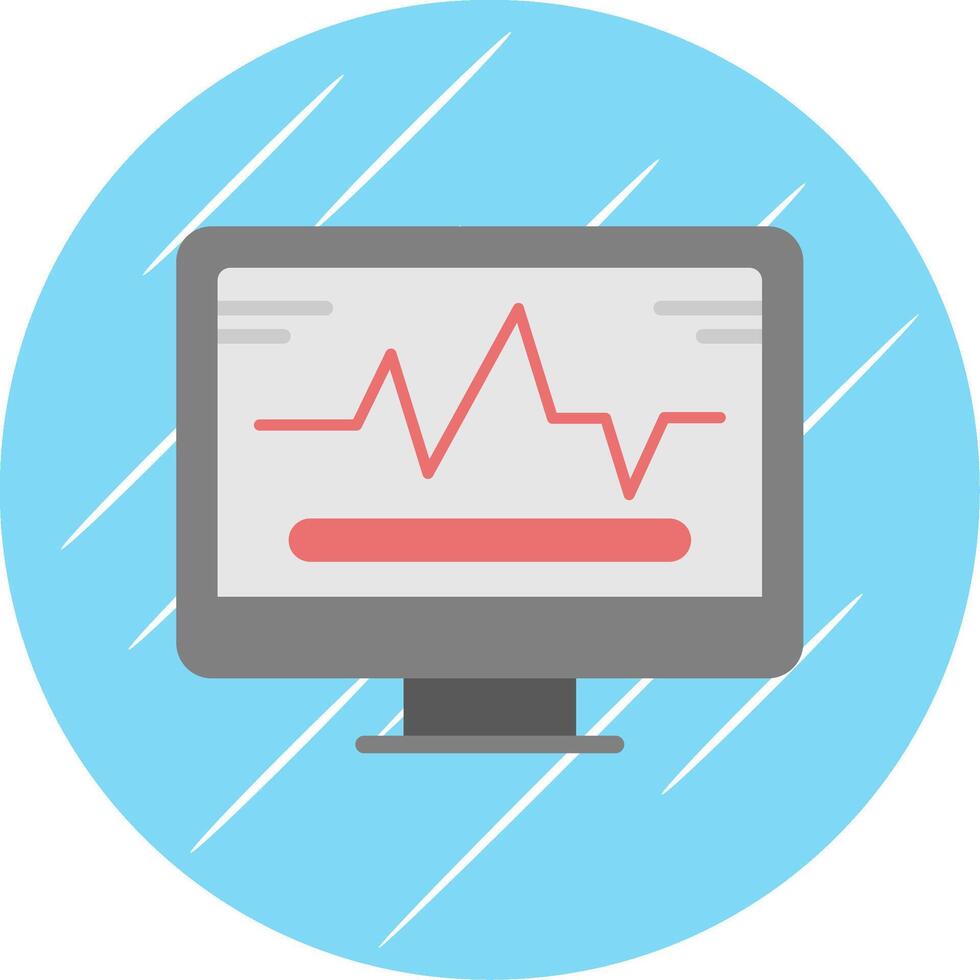 System Monitoring Flat Circle Icon Design vector