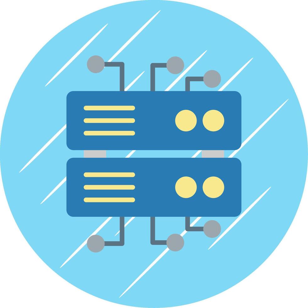 Database Architecture Flat Circle Icon Design vector