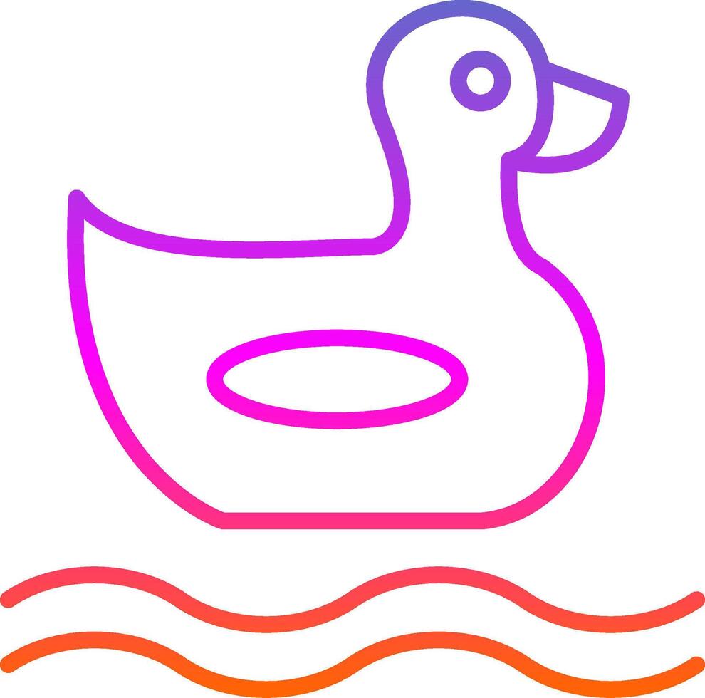 Duck Line Gradient Icon Design vector
