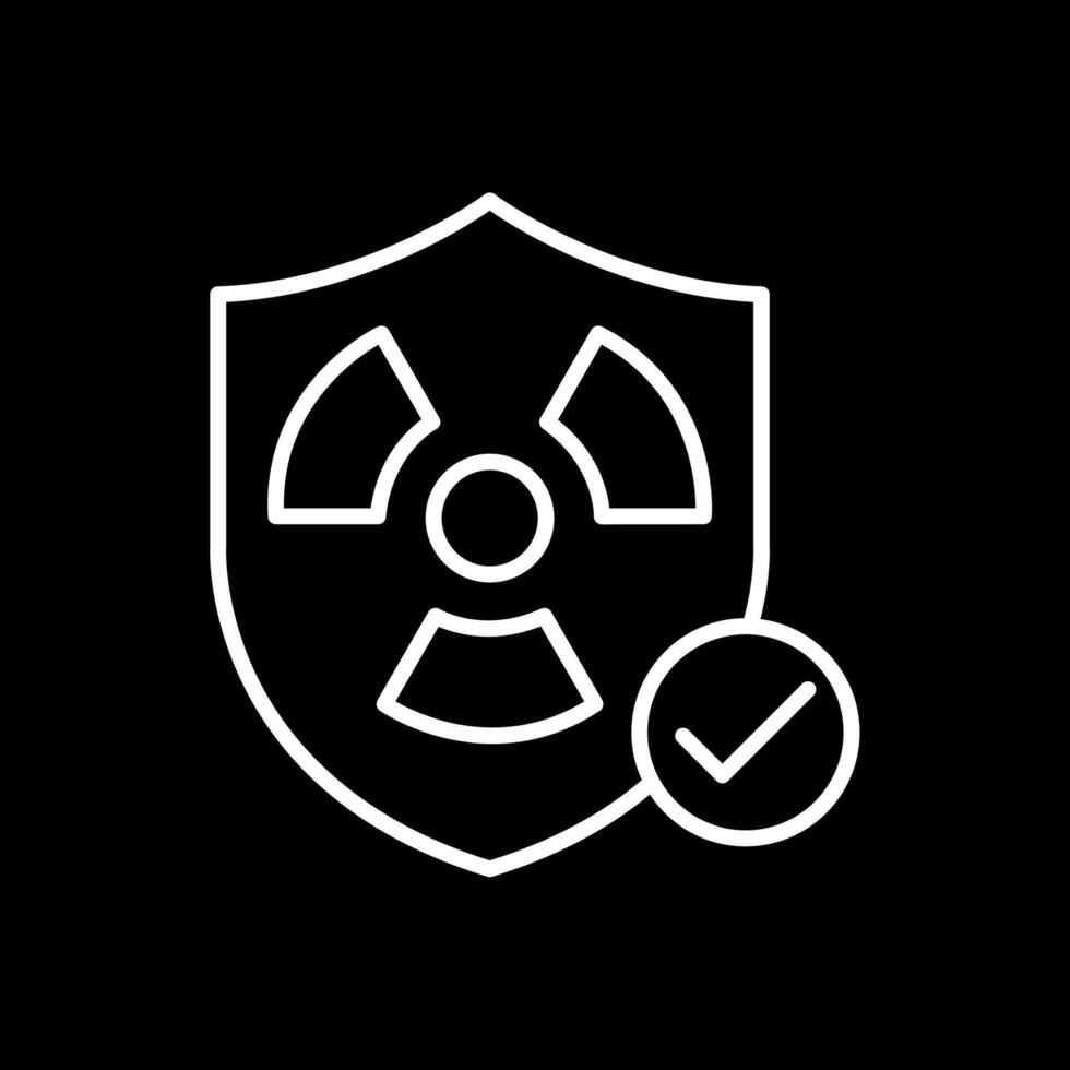 Safety Nuclear Line Inverted Icon Design vector