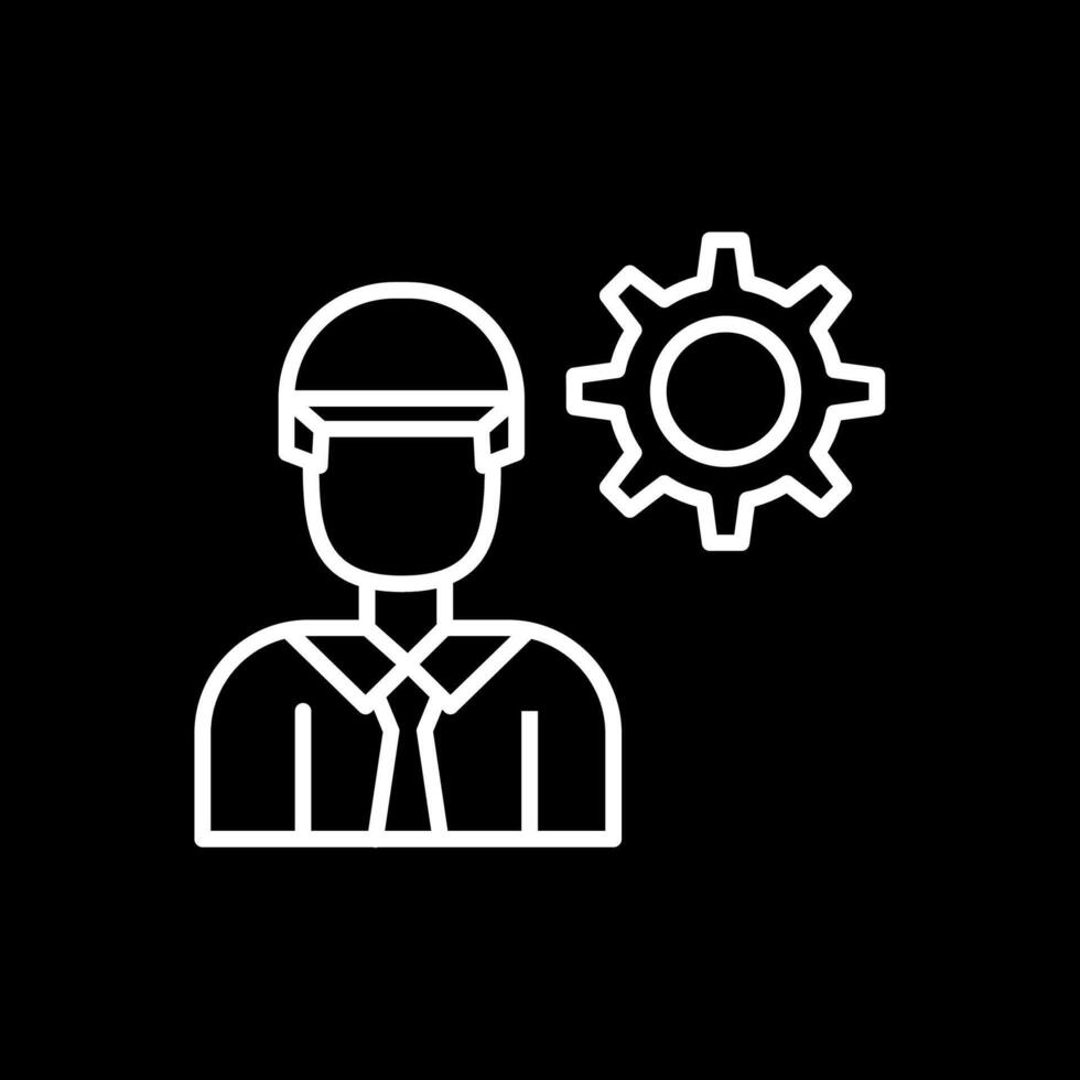 Engineering Line Inverted Icon Design vector