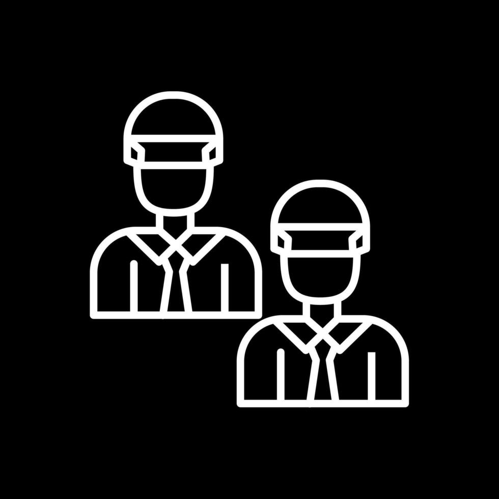 Engineering Team Line Inverted Icon Design vector