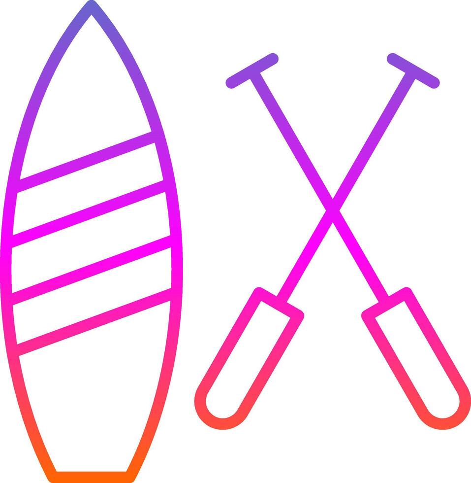 Paddle Board Line Gradient Icon Design vector