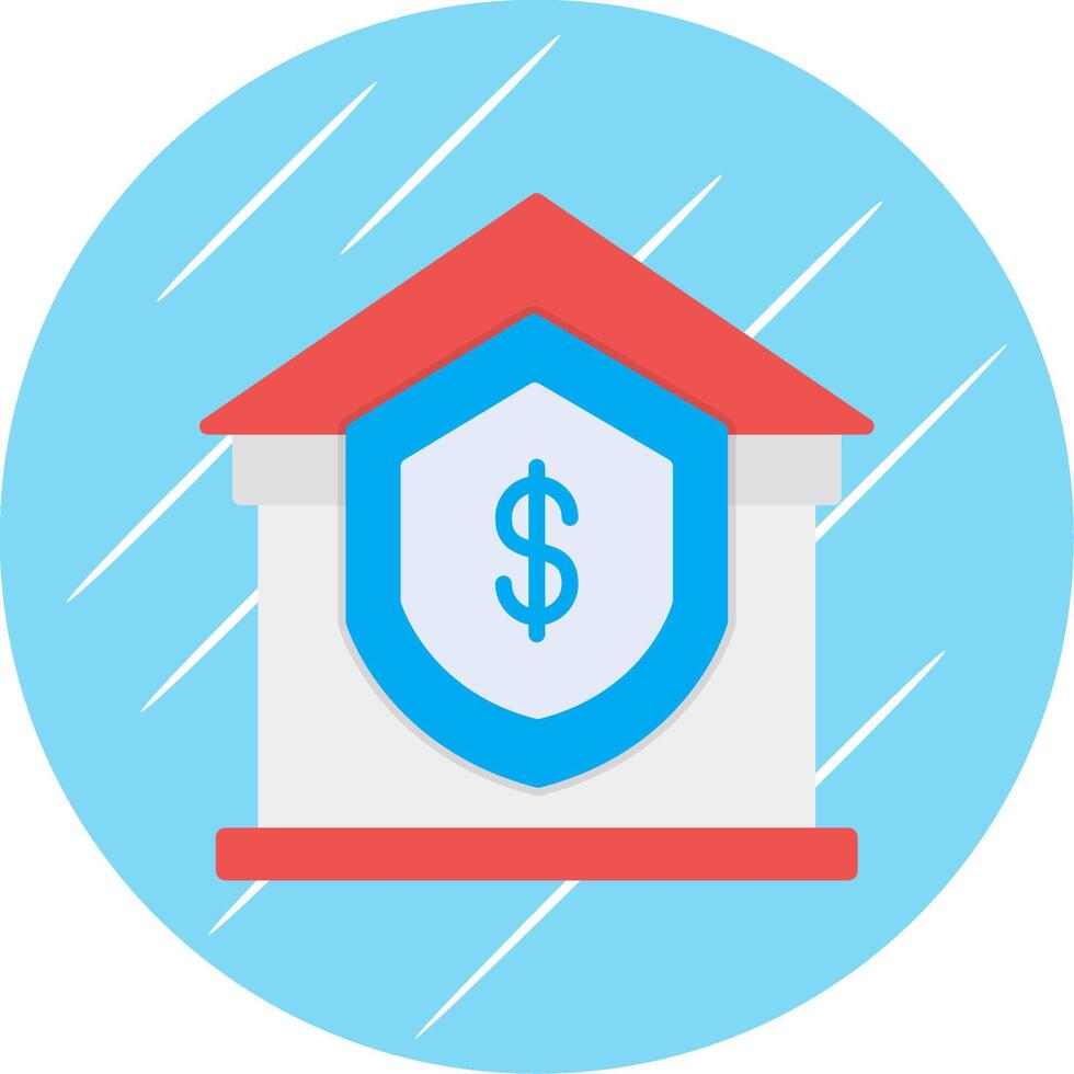 Home Insurance Flat Circle Icon Design vector