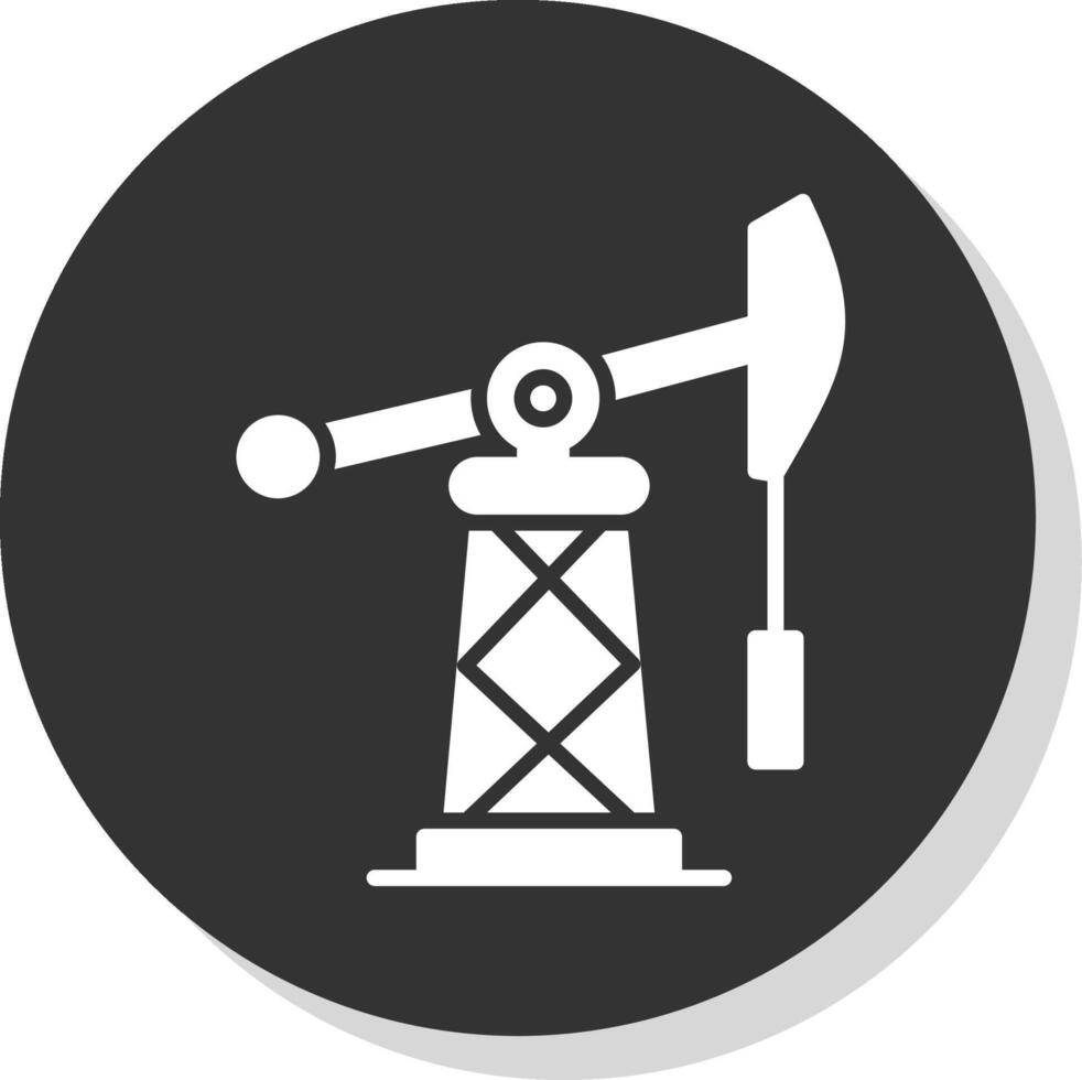 Fossil Fuels Glyph Shadow Circle Icon Design vector