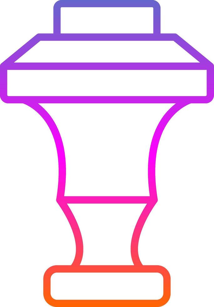 Curtain Top Line Gradient Icon Design vector