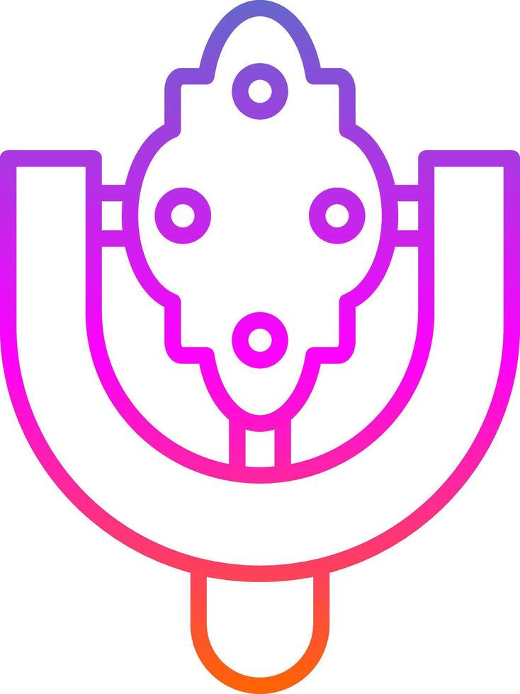 Door Knocker Line Gradient Icon Design vector