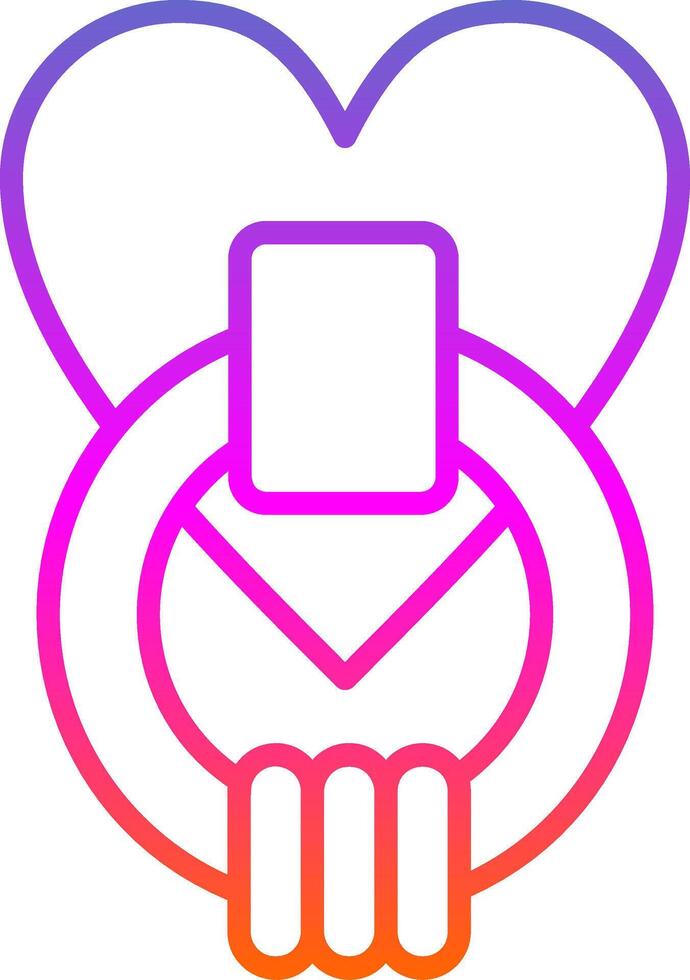 Door Knocker Line Gradient Icon Design vector