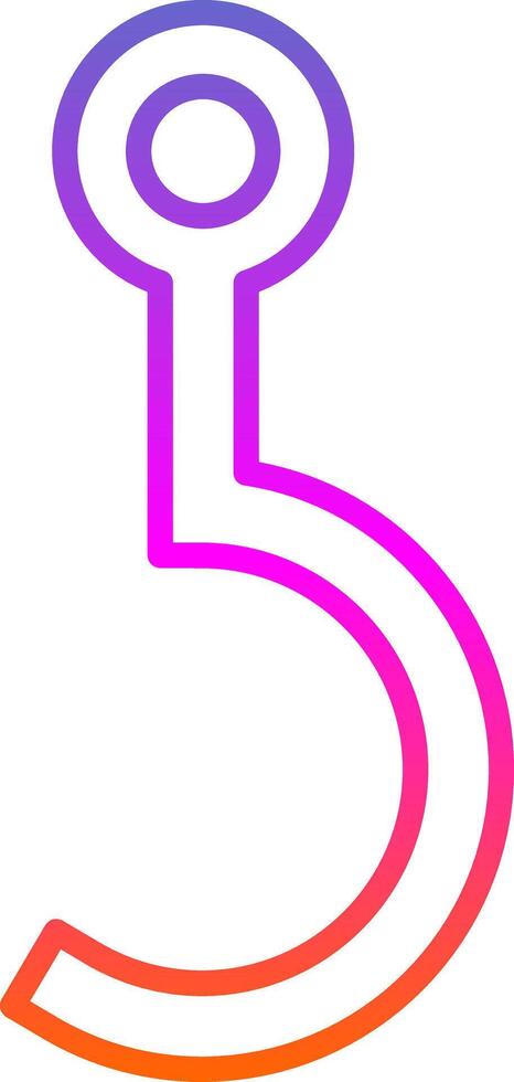 Hook Line Gradient Icon Design vector