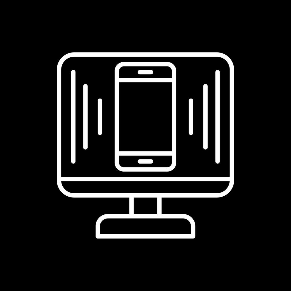 Responsive Design Line Inverted Icon Design vector
