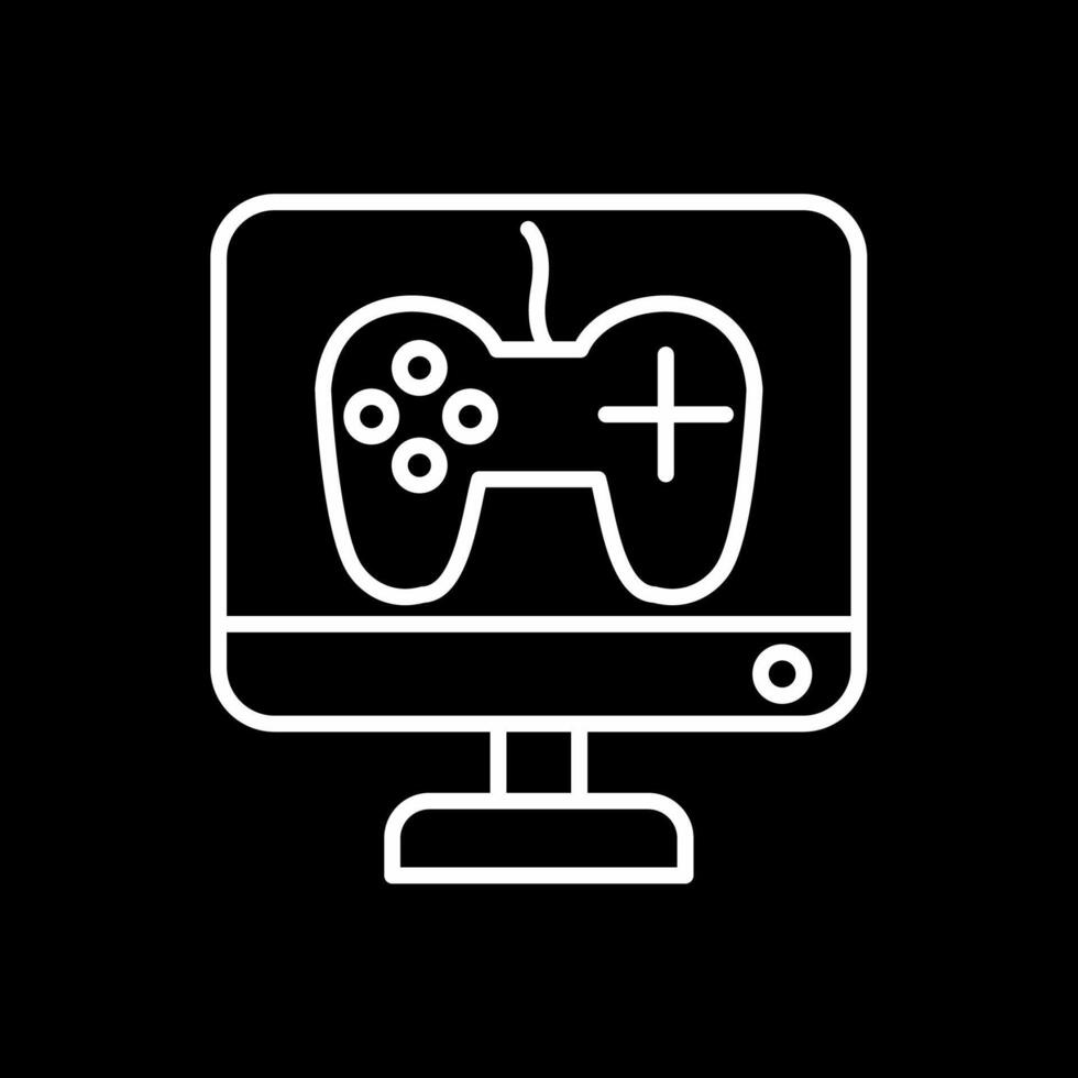 Game Development Line Inverted Icon Design vector