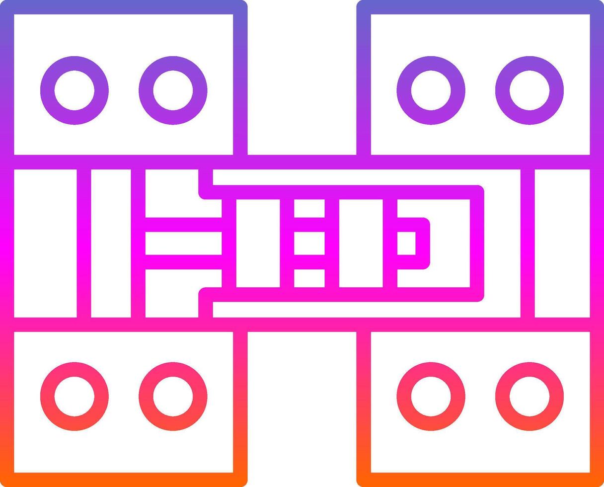 Hinge Line Gradient Icon Design vector