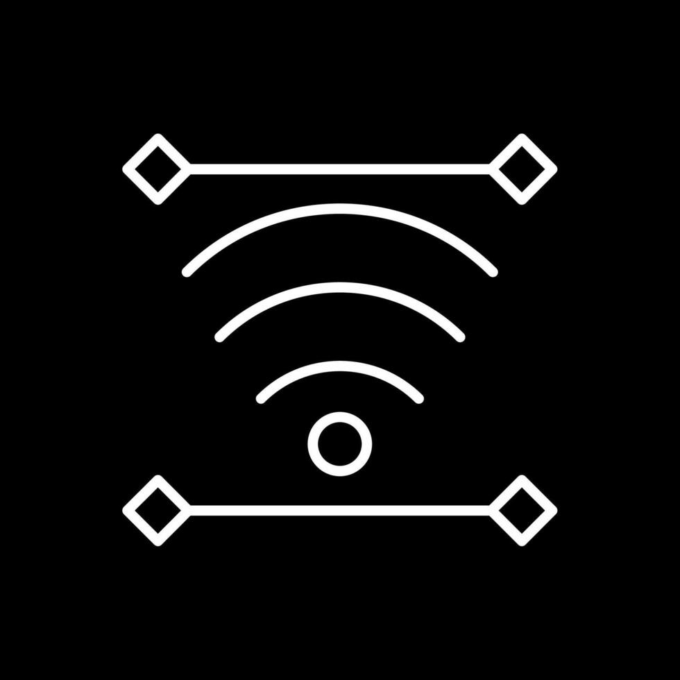 Wireless Line Inverted Icon Design vector