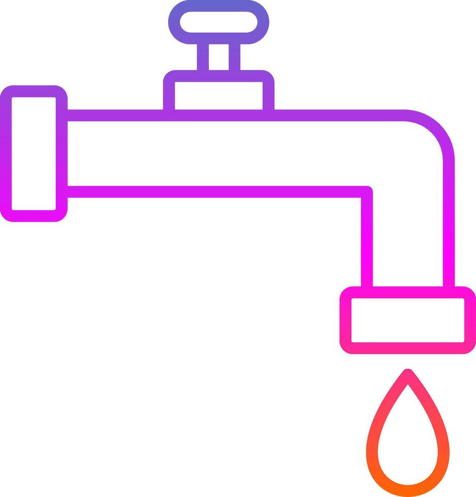 Faucet Line Gradient Icon Design vector