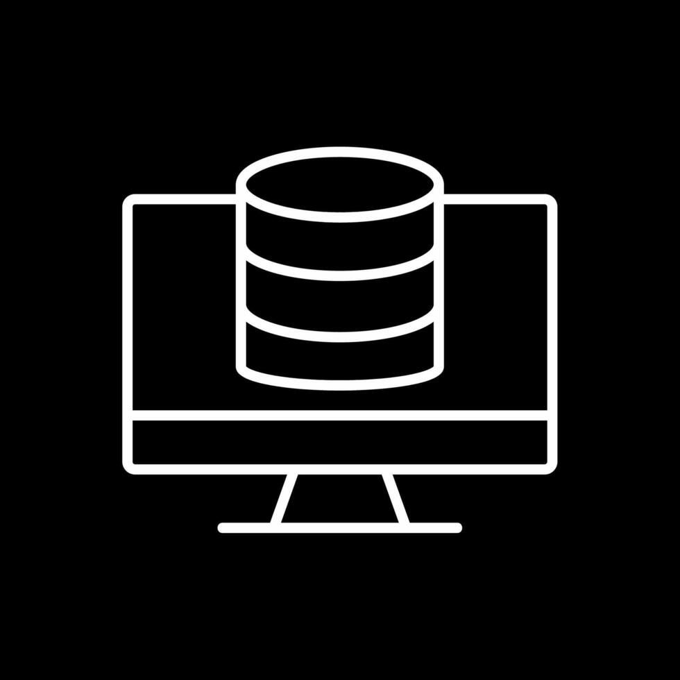 OnLine Circle Multi Circle Database Line Inverted Icon Design vector