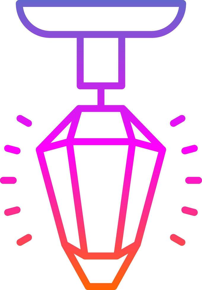Street Light Line Gradient Icon Design vector