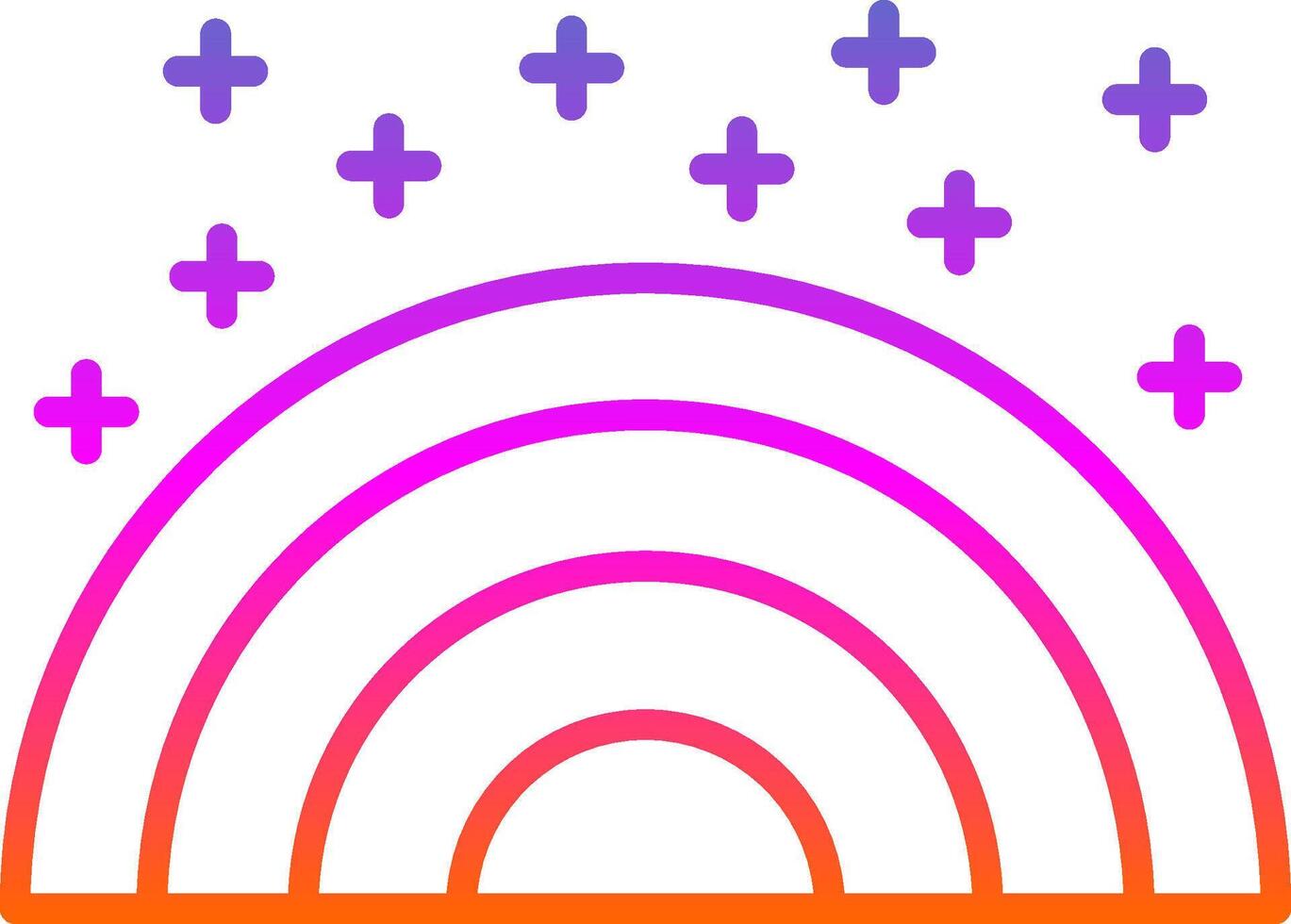 Rainbows Line Gradient Icon Design vector