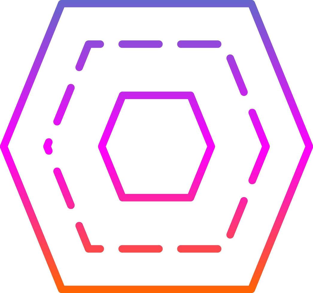 Nut Line Gradient Icon Design vector