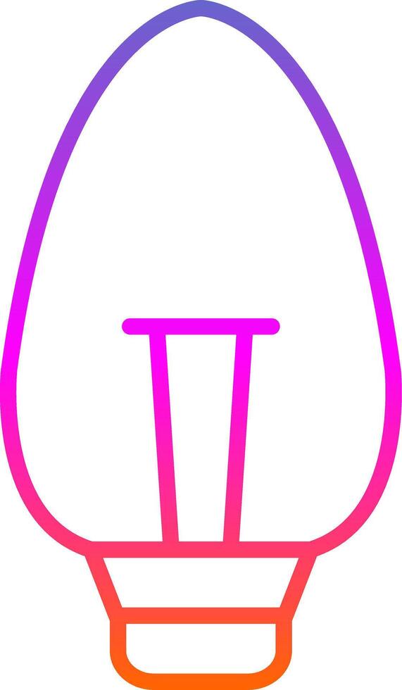 Candle Light Line Gradient Icon Design vector