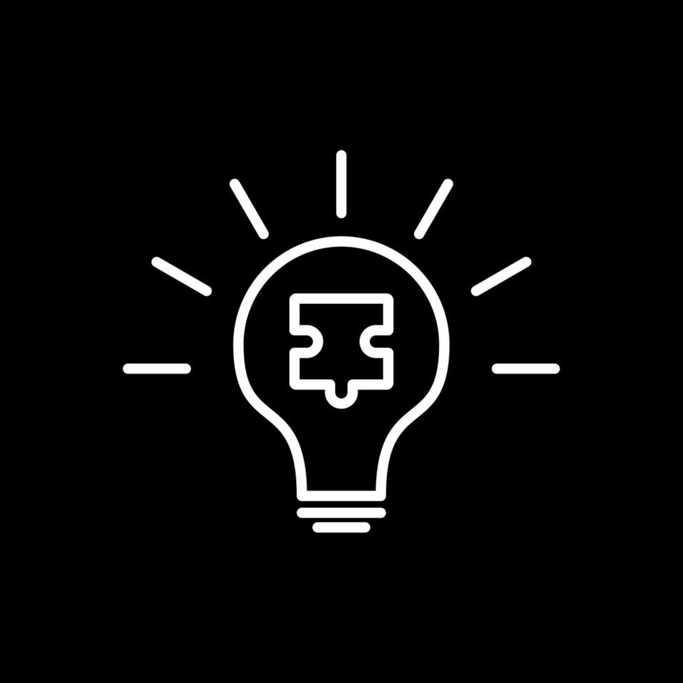 Solution Line Inverted Icon Design vector