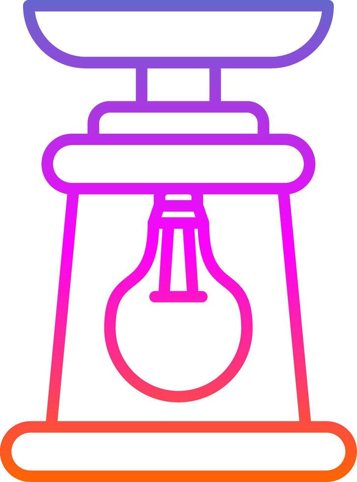Lantern Line Gradient Icon Design vector
