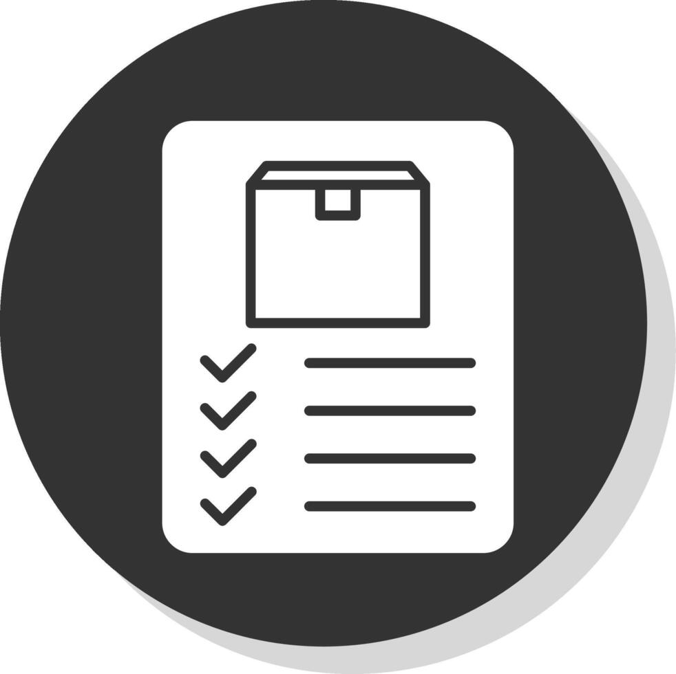 Inventory Glyph Shadow Circle Icon Design vector