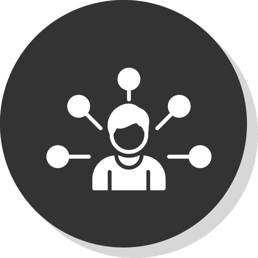 comunidades redes glifo sombra circulo icono diseño vector