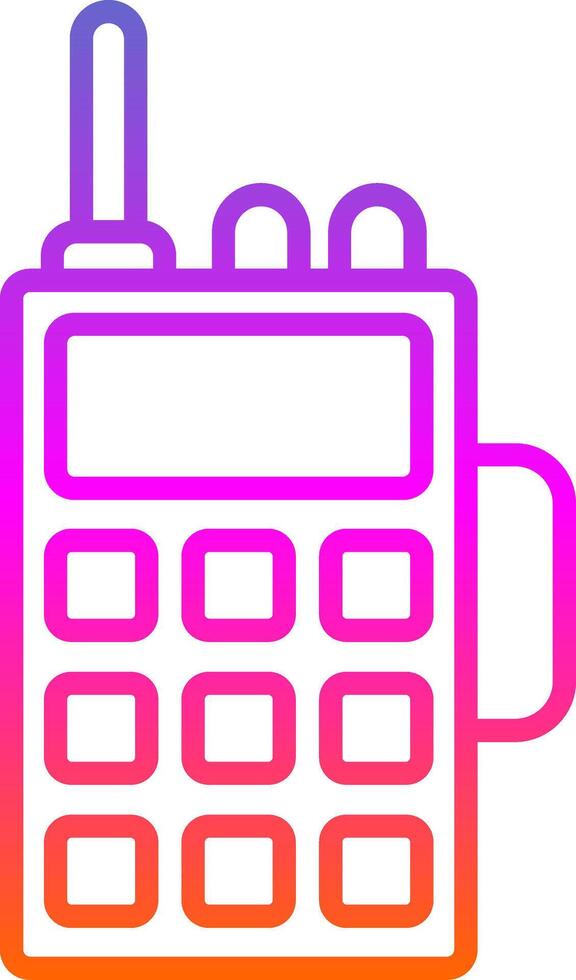 Walkie Talkie Line Gradient Icon Design vector