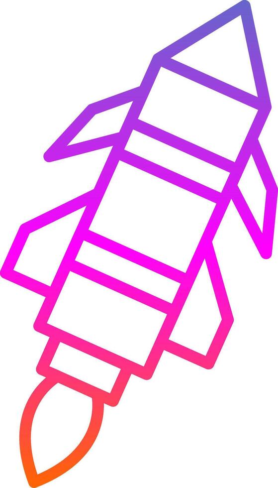 Missile Line Gradient Icon Design vector