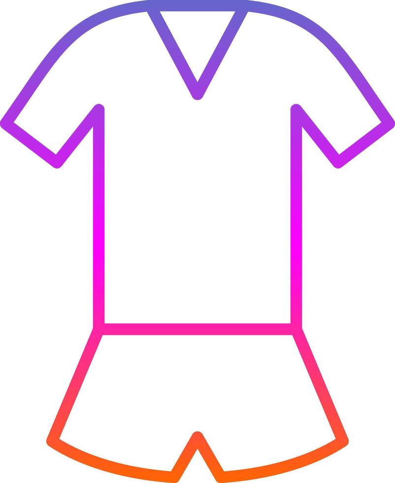 Jumpsuit Line Gradient Icon Design vector