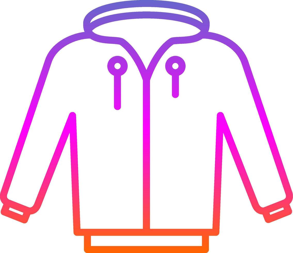 Hoodie Line Gradient Icon Design vector