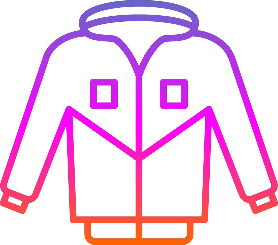 Jacket Line Gradient Icon Design vector