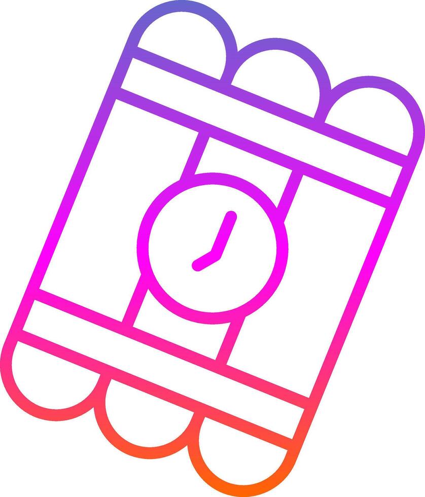 Bomb Line Gradient Icon Design vector