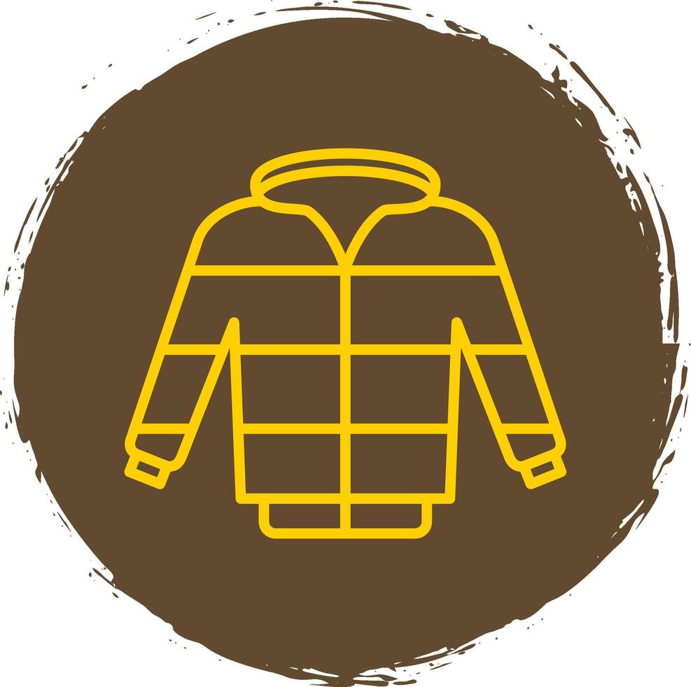 chaqueta línea degradado icono diseño vector