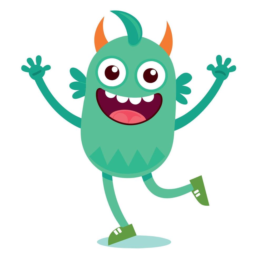 A minimalist Carton Character with smile flat style illustration vector