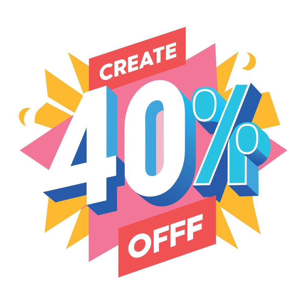 Offer sale Flat illustration vector