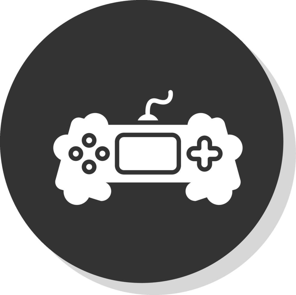 Game Glyph Shadow Circle Icon Design vector