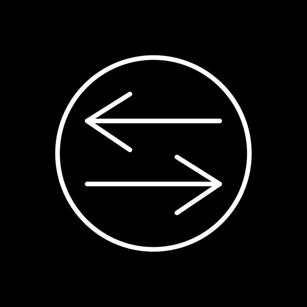 Swap Line Inverted Icon Design vector