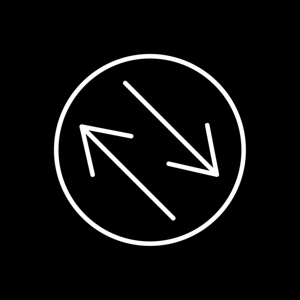 Swap Line Inverted Icon Design vector