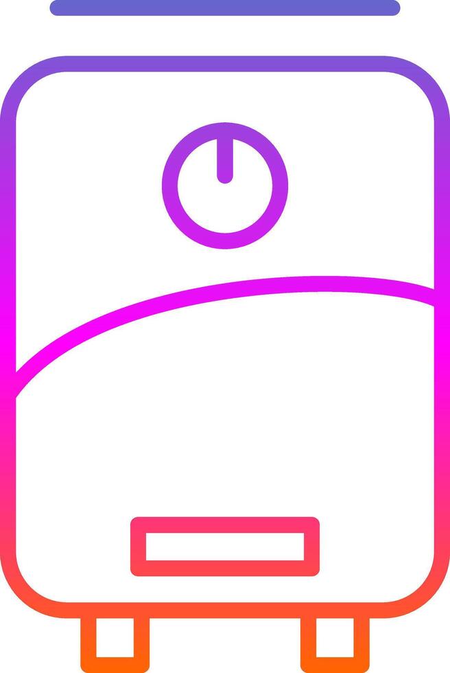 Water Heater Line Gradient Icon Design vector