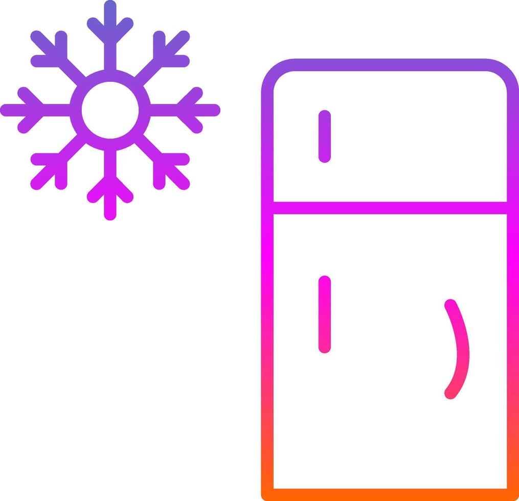 Refrigerator Line Gradient Icon Design vector