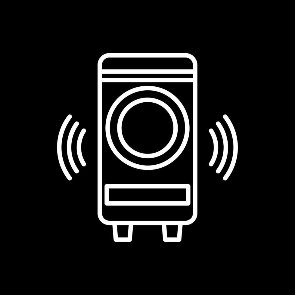 Woofer Line Inverted Icon Design vector