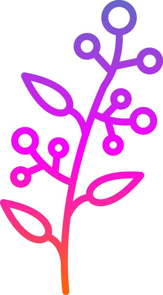 Pepper Line Gradient Icon Design vector